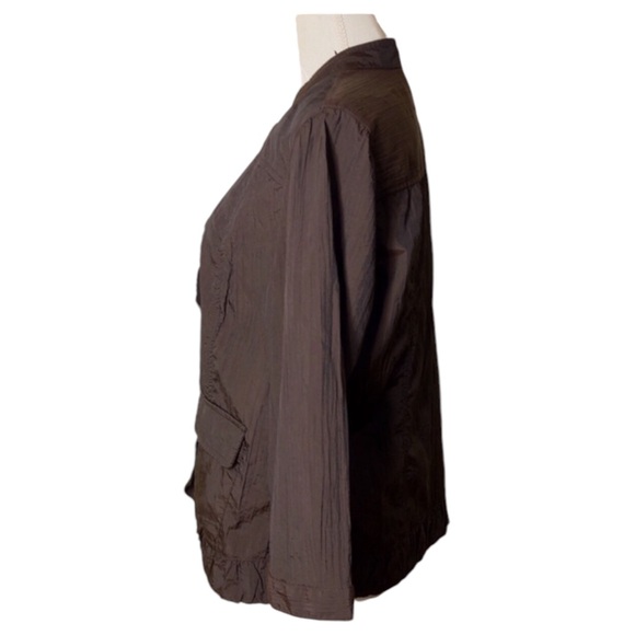 Chicos Lightweight Crinkle Jacket Womens Size 1 Spring - Picture 5 of 7